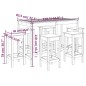 vidaXL Set de mesa y taburetes altos jardín 7 pzas madera pino blanco vidaXL Set de mesa y taburetes altos jardín 7 pzas madera pino blanco