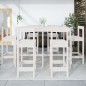 vidaXL Set de mesa y taburetes altos jardín 7 pzas madera pino blanco vidaXL Set de mesa y taburetes altos jardín 7 pzas madera pino blanco