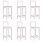 vidaXL Set de mesa y taburetes altos jardín 7 pzas madera pino blanco vidaXL Set de mesa y taburetes altos jardín 7 pzas madera pino blanco