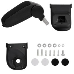vidaXL Reposabrazos para coche ABS negro 15x35x(30-47) cm
