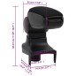 vidaXL Reposabrazos para coche ABS negro 15x35x(30-47) cm