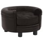 vidaXL Sofá para perros felpa y cuero sintético marrón 48x48x32 cm vidaXL Sofá para perros felpa y cuero sintético marrón 48x48x32 cm