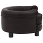 vidaXL Sofá para perros felpa y cuero sintético marrón 48x48x32 cm vidaXL Sofá para perros felpa y cuero sintético marrón 48x48x32 cm