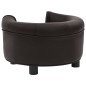 vidaXL Sofá para perros felpa y cuero sintético marrón 48x48x32 cm vidaXL Sofá para perros felpa y cuero sintético marrón 48x48x32 cm