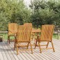 vidaXL Juego de comedor para jardín 5 piezas madera maciza de teca vidaXL Juego de comedor para jardín 5 piezas madera maciza de teca