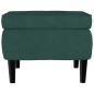 vidaXL Taburete con patas de madera terciopelo verde oscuro vidaXL Taburete con patas de madera terciopelo verde oscuro