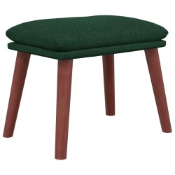 vidaXL Reposapiés de tela verde oscuro 45x29,5x35 cm