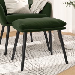 vidaXL Reposapiés de terciopelo verde oscuro 45x29,5x35 cm
