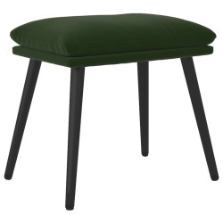 vidaXL Reposapiés de terciopelo verde oscuro 45x29,5x35 cm