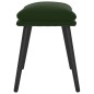 vidaXL Reposapiés de terciopelo verde oscuro 45x29,5x35 cm vidaXL Reposapiés de terciopelo verde oscuro 45x29,5x35 cm