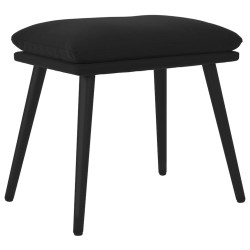 vidaXL Reposapiés de terciopelo negro 45x29,5x35 cm
