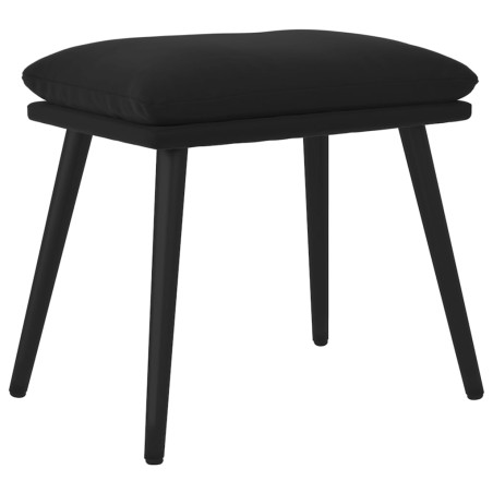 vidaXL Reposapiés de terciopelo negro 45x29,5x35 cm
