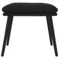 vidaXL Reposapiés de terciopelo negro 45x29,5x35 cm vidaXL Reposapiés de terciopelo negro 45x29,5x35 cm