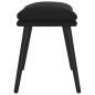 vidaXL Reposapiés de terciopelo negro 45x29,5x35 cm vidaXL Reposapiés de terciopelo negro 45x29,5x35 cm