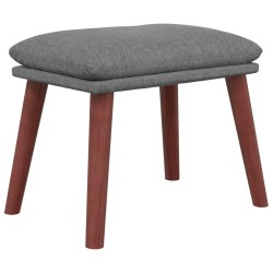vidaXL Reposapiés de tela gris claro 45x29,5x35 cm