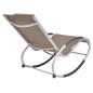 vidaXL Silla mecedora de jardín de textilene gris topo vidaXL Silla mecedora de jardín de textilene gris topo
