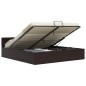 vidaXL Cama canapé hidráulica con LED cuero sintético gris 180x200 cm 