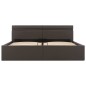 vidaXL Cama canapé hidráulica con LED cuero sintético gris 180x200 cm 
