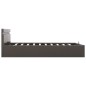 vidaXL Cama canapé hidráulica con LED cuero sintético gris 180x200 cm 