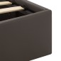 vidaXL Cama canapé hidráulica con LED cuero sintético gris 180x200 cm 