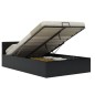 vidaXL Cama canapé hidráulica con LED cuero sintético negra 140x200 cm vidaXL Cama canapé hidráulica con LED cuero sintético negra 140x200 cm