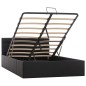 vidaXL Cama canapé hidráulica con LED cuero sintético negra 140x200 cm vidaXL Cama canapé hidráulica con LED cuero sintético negra 140x200 cm