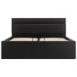 vidaXL Cama canapé hidráulica con LED cuero sintético negra 140x200 cm vidaXL Cama canapé hidráulica con LED cuero sintético negra 140x200 cm