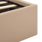 vidaXL Cama canapé hidráulica LED cuero sintético capuchino 160x200 cm 