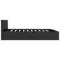 vidaXL Cama canapé hidráulica LED tela gris oscuro 160x200 cm 