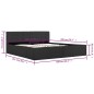 vidaXL Cama canapé hidráulica LED tela gris oscuro 160x200 cm 