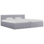 vidaXL Cama hidráulica con almacenaje y LED tela gris claro 180x200 cm vidaXL Cama hidráulica con almacenaje y LED tela gris claro 180x200 cm