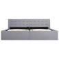 vidaXL Cama hidráulica con almacenaje y LED tela gris claro 180x200 cm vidaXL Cama hidráulica con almacenaje y LED tela gris claro 180x200 cm