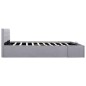 vidaXL Cama hidráulica con almacenaje y LED tela gris claro 180x200 cm vidaXL Cama hidráulica con almacenaje y LED tela gris claro 180x200 cm