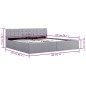 vidaXL Cama hidráulica con almacenaje y LED tela gris claro 180x200 cm vidaXL Cama hidráulica con almacenaje y LED tela gris claro 180x200 cm