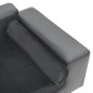 vidaXL Sofá para perros felpa y cuero sintético gris 81x43x31 cm