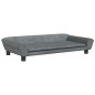 vidaXL Cama para perros de terciopelo gris oscuro 100x50x21 cm vidaXL Cama para perros de terciopelo gris oscuro 100x50x21 cm