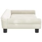 vidaXL Cama para perros de terciopelo crema 100x50x21 cm