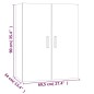 vidaXL Armario de pared colgante blanco 69,5x34x90 cm vidaXL Armario de pared colgante blanco 69,5x34x90 cm