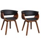 vidaXL Sillas de comedor 2 unidades madera curvada y cuero artificial vidaXL Sillas de comedor 2 unidades madera curvada y cuero artificial