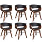 vidaXL Sillas de comedor 6 unidades madera curvada y cuero artificial vidaXL Sillas de comedor 6 unidades madera curvada y cuero artificial