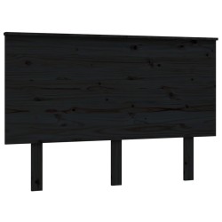 vidaXL Cabecero de cama madera maciza de pino negro 124x6x82,5 cm