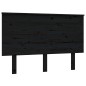 vidaXL Cabecero de cama madera maciza de pino negro 124x6x82,5 cm