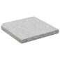 vidaXL Placa de peso para sombrilla 4 uds granito gris cuadrada 100kg vidaXL Placa de peso para sombrilla 4 uds granito gris cuadrada 100kg