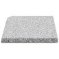 vidaXL Placa de peso para sombrilla 4 uds granito gris cuadrada 100kg vidaXL Placa de peso para sombrilla 4 uds granito gris cuadrada 100kg