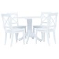 vidaXL Conjunto de comedor 5 piezas madera maciza de caucho blanco vidaXL Conjunto de comedor 5 piezas madera maciza de caucho blanco