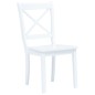 vidaXL Conjunto de comedor 5 piezas madera maciza de caucho blanco vidaXL Conjunto de comedor 5 piezas madera maciza de caucho blanco