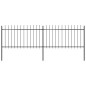 vidaXL Valla de jardín con puntas de lanza acero negro 3,4x1 m vidaXL Valla de jardín con puntas de lanza acero negro 3,4x1 m