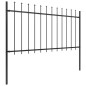 vidaXL Valla de jardín con puntas de lanza acero negro 3,4x1 m vidaXL Valla de jardín con puntas de lanza acero negro 3,4x1 m