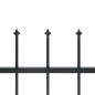 vidaXL Valla de jardín con puntas de lanza acero negro 10,2x1,2 m vidaXL Valla de jardín con puntas de lanza acero negro 10,2x1,2 m