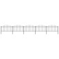 vidaXL Valla de jardín con puntas de lanza acero negro (1,25-1,5)x8,5m vidaXL Valla de jardín con puntas de lanza acero negro (1,25-1,5)x8,5m
